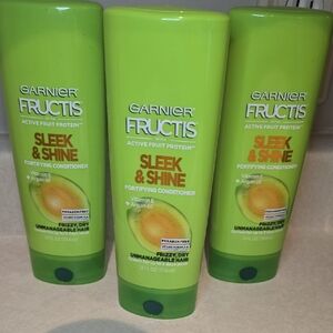 Garnier Fructis Sleek & Shine Fortifying Conditioner 12 fl oz Lot of 3